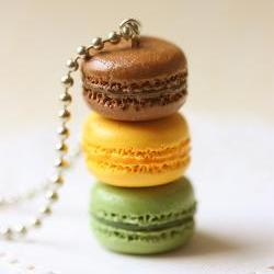 Macaron Jewelry - Trio Macarons Necklace